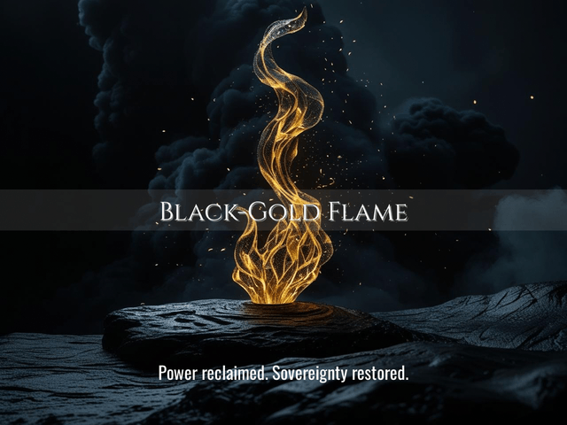 Black-Gold Flame | Reclaim Power, Clear Overlays & Anchor Sovereignty | Same Day Delivery
