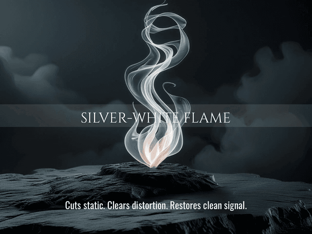 Silver-White Flame | Dissolve Distortion, Restore Clarity &amp; Energetic Alignment | Same Day Delivery
